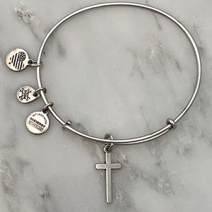 Alex and Ani Cross Charm Bangle Bracelet